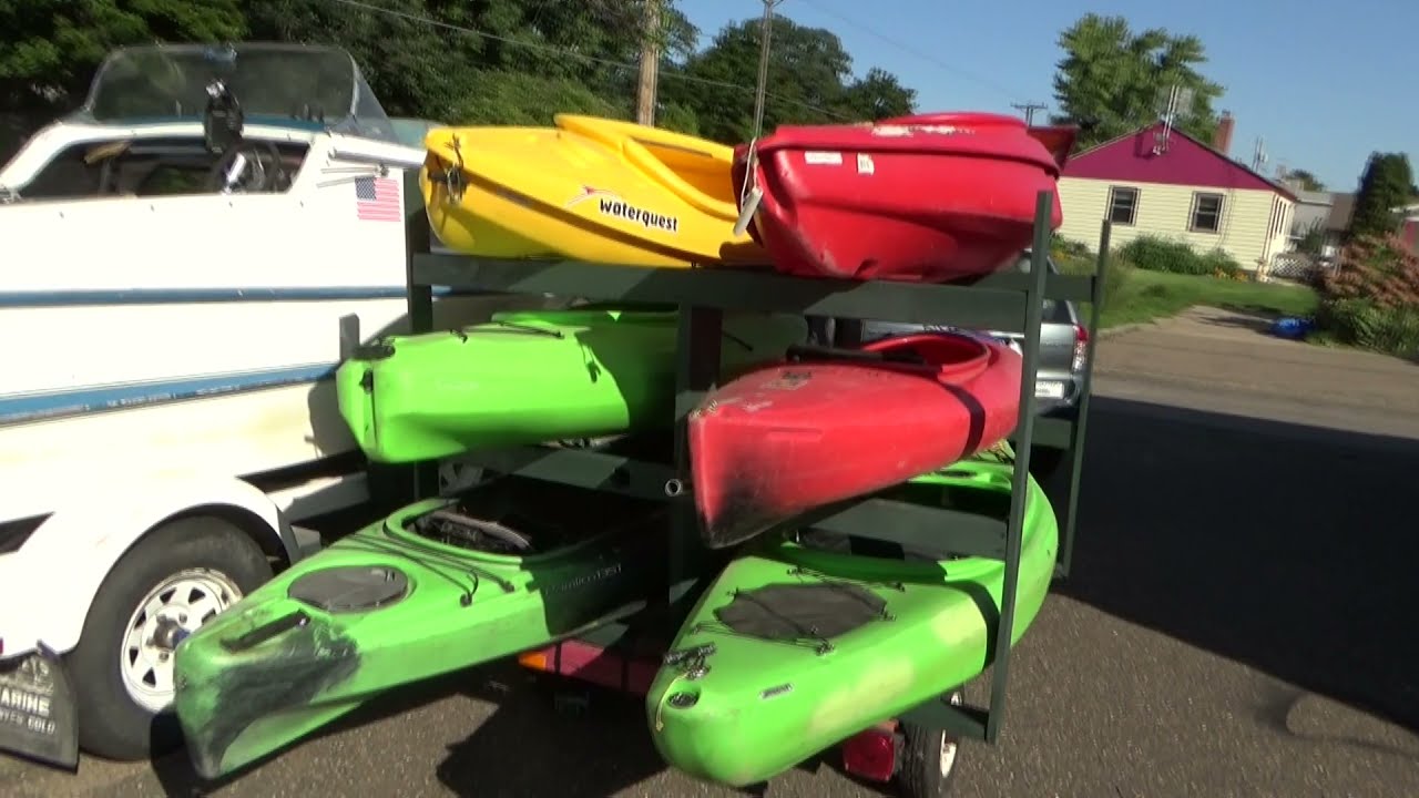 Homemade Kayak Trailer for up to Six Boats