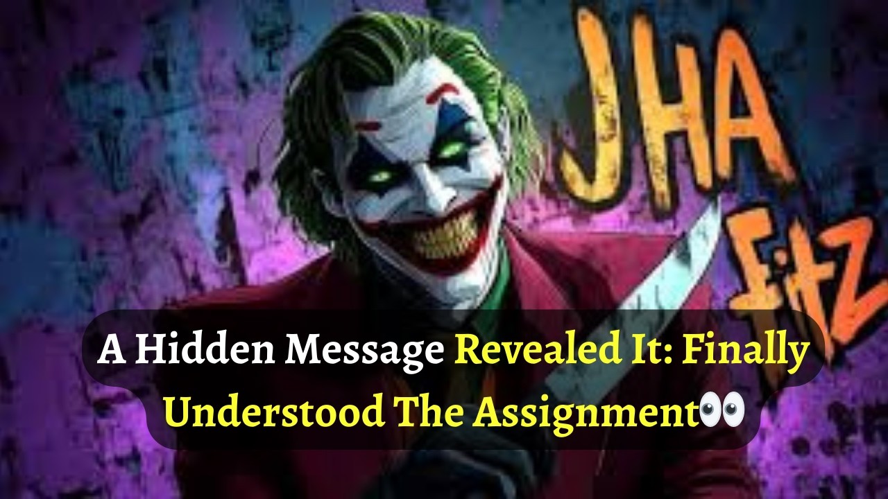A Hidden Message Revealed It: Finally Understood The Assignment|Joker motivation video| joker speech