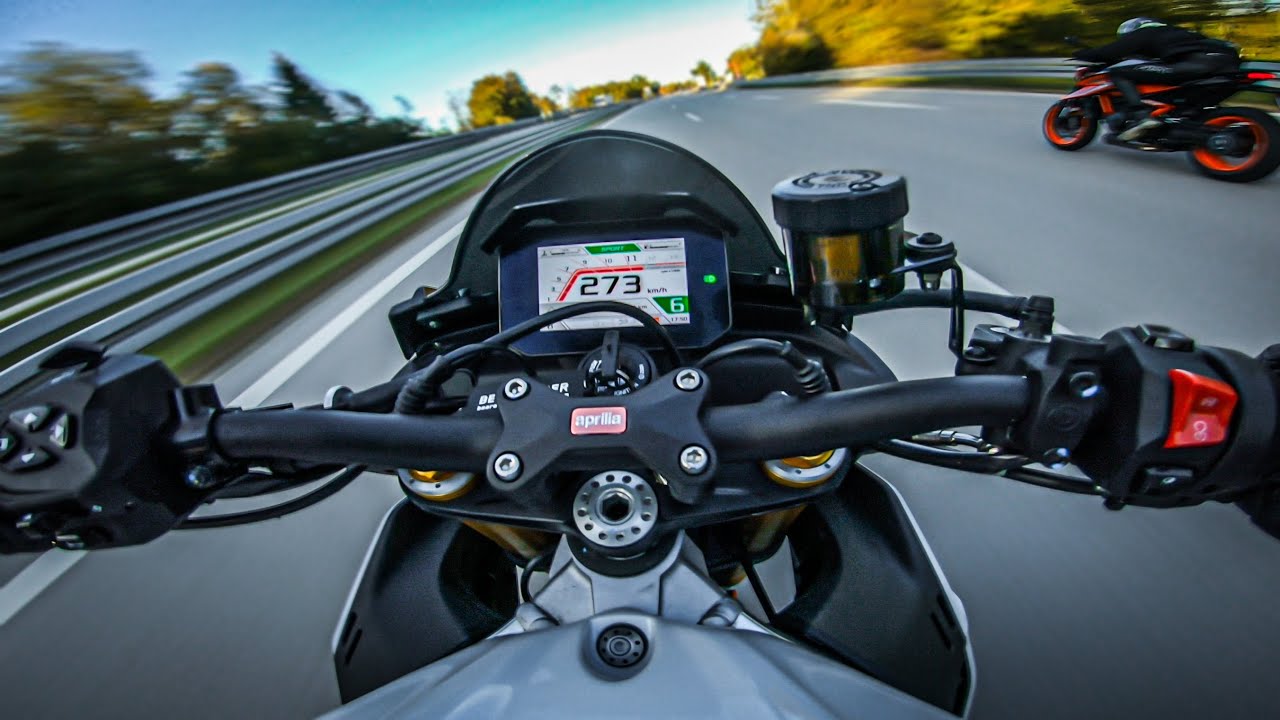 Aprilia Tuono V4 Factory 1100 / Launch Control / Top Speed / Sound / Wheelies / EURO5 / Autobahn