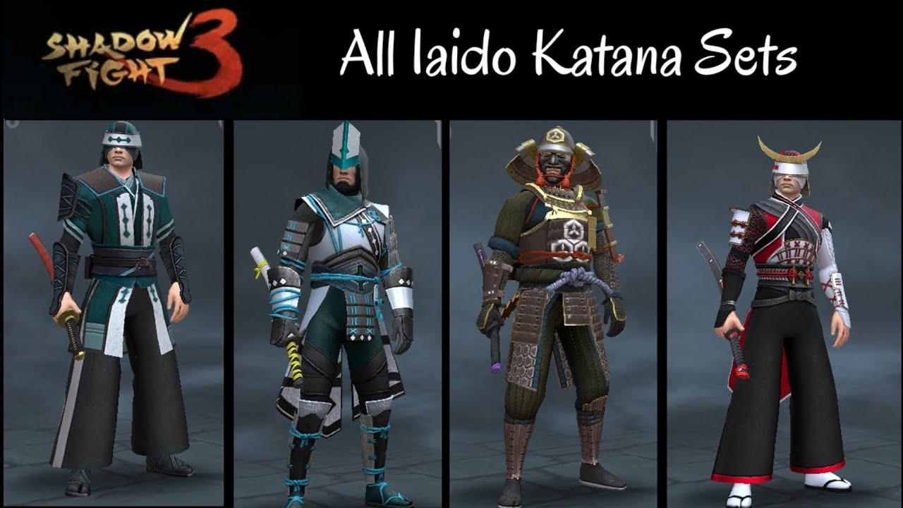 Shadow Fight 3 || All Iaido Katana Sets #shadowfight3