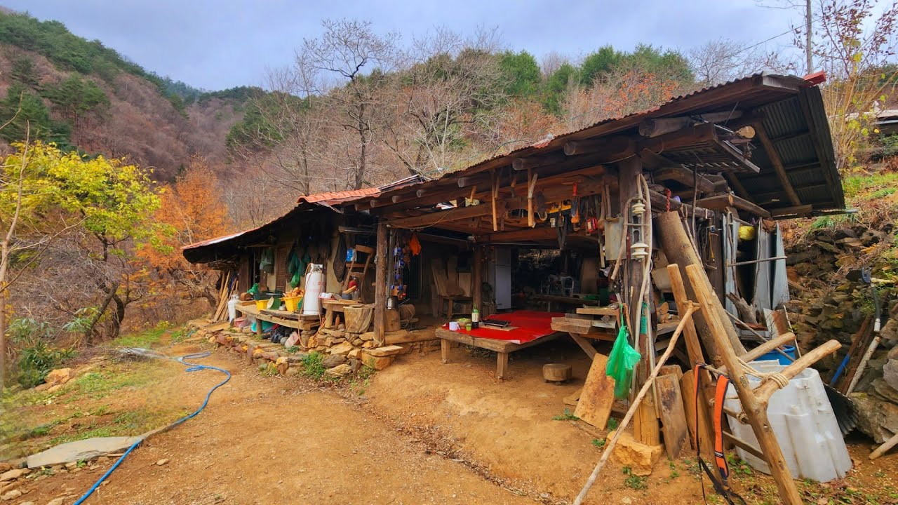 임도타고30리길해발800자연인집에고기랑소주사가지고가기로했는데/그래서 다녀왔습니다   mountain village Korea 🇰🇷 ♥️