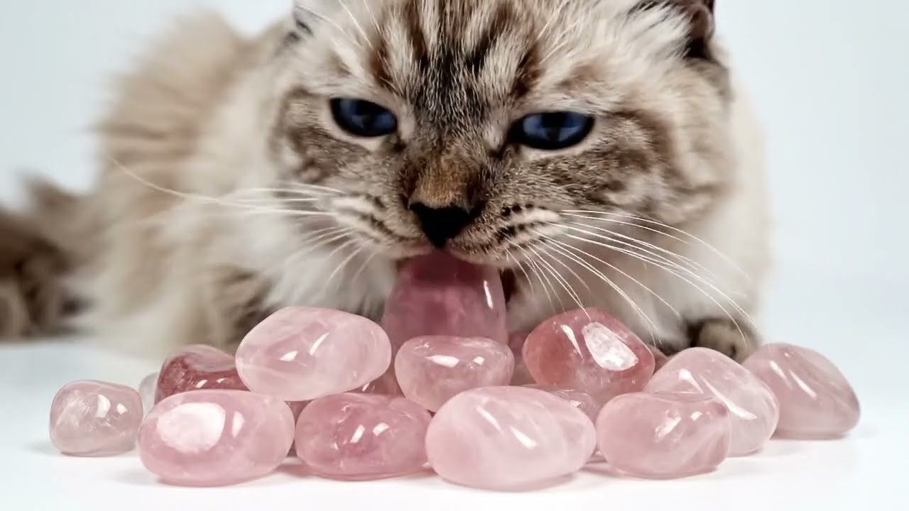 【癒しASMR】動物たちのやさしい宝石咀嚼音 💤✨ Gentle Crystal Eating ASMR | No Music
