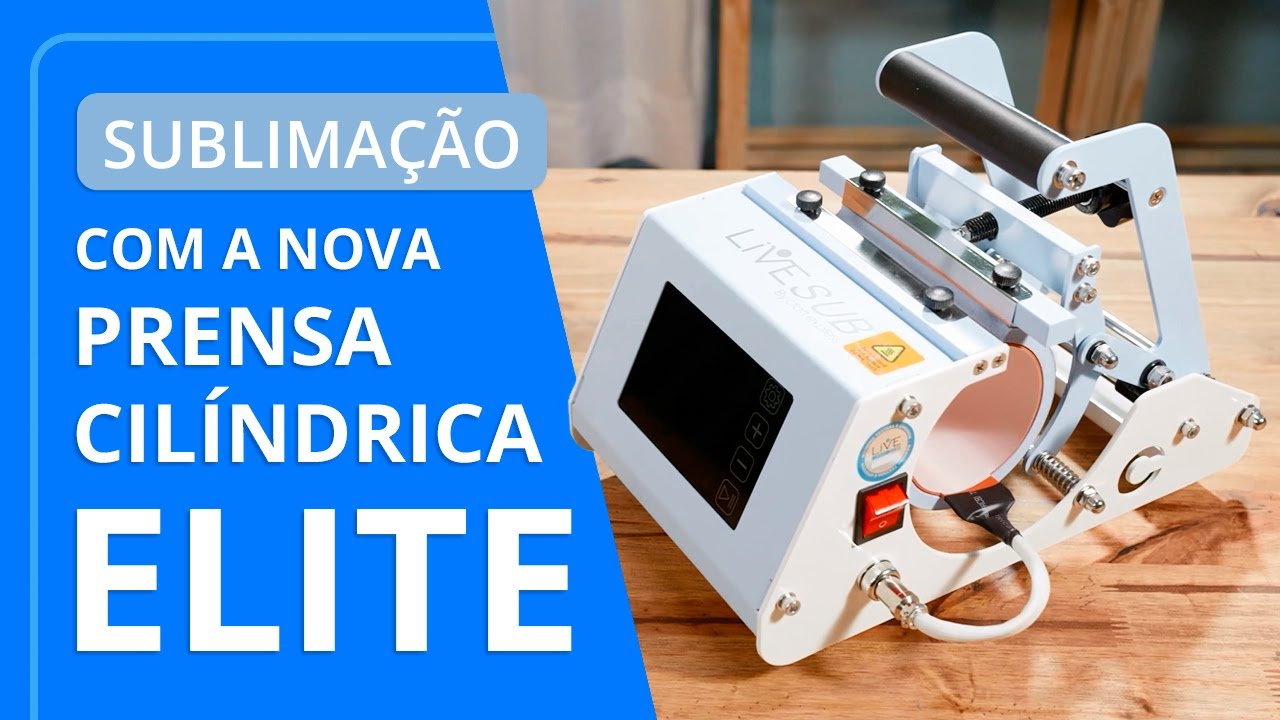 Tutorial prensa cilíndrica para sublimação Elite LiVESUB by Craft Express