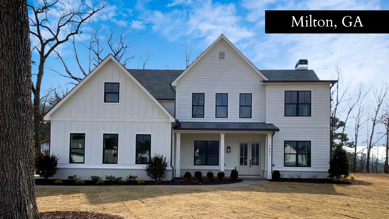 NEW CONSTRUCTION- LUXURY MODERN FARMHOUSE FOR SALE IN MILTON, GEORGIA - 5 Bedrooms - 5.5 Bathrooms
