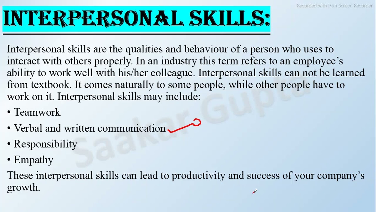 Interpersonal Skills || What is Interpersonal Communication Skills || Developing Interpersonal skill