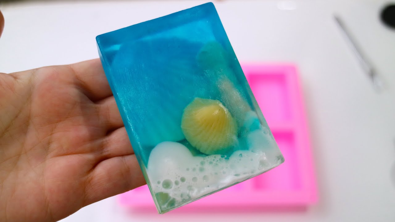 Seashell Soap Making DIY with ONLY ONE MOLD | Melt and Pour Soap Desings and Ideas