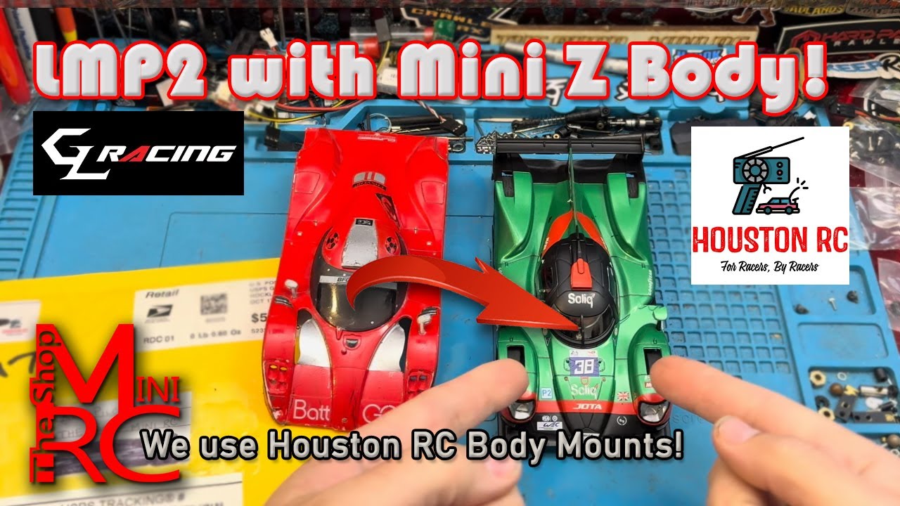 GL Racing LMP2 Body Mounts from Houston RC for the Mini-Z 102mm Bodies!