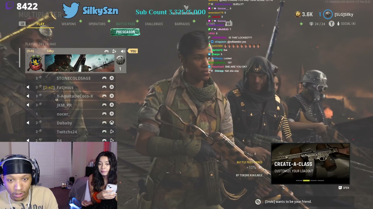 Silky x Hailey Drunk COD Stream