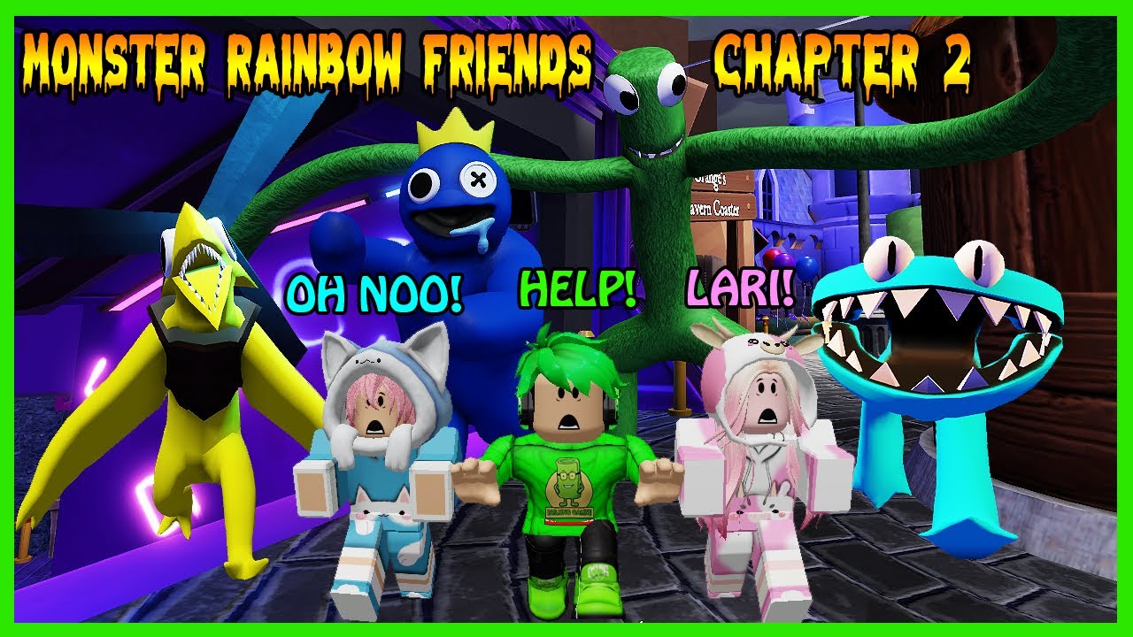 Bertemu Atun & Momon Di Taman Bermain Malah Dikejar Monster Rainbow Friends Chapter 2