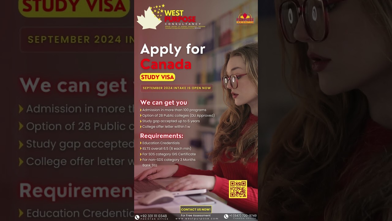 Canada Study Visa | September Intake 2024 Open | Apply Now