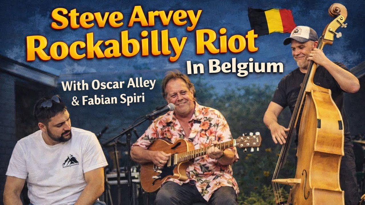 Rockabilly Riot In Belgium With Oscar Alley On Double Bass & Fabian Spiri on Cajon Ride That Train!