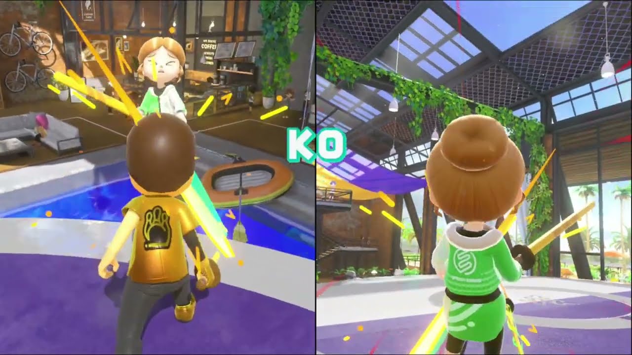 Ben vs Taz switch sports swordplay battle