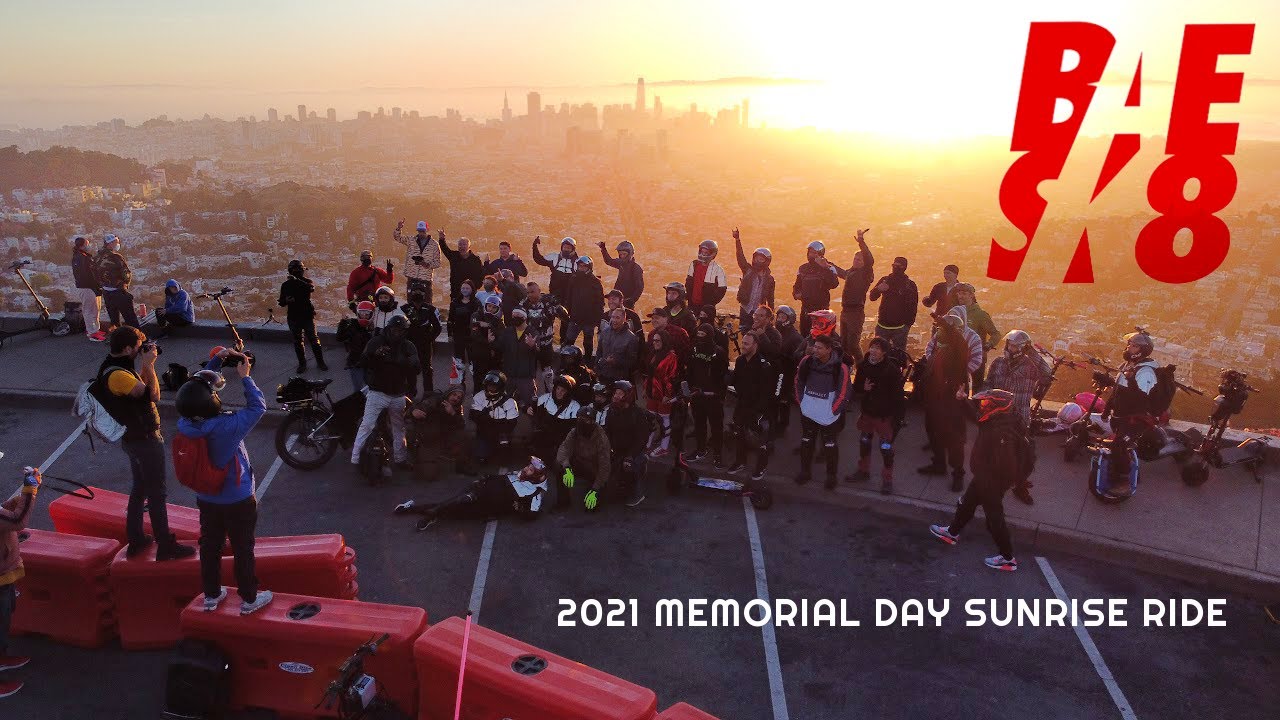 BAESK8 2021 Memorial Day Sunrise Group Ride on Zero 10x Electric Scooter | RAW FPV FULL RIDE
