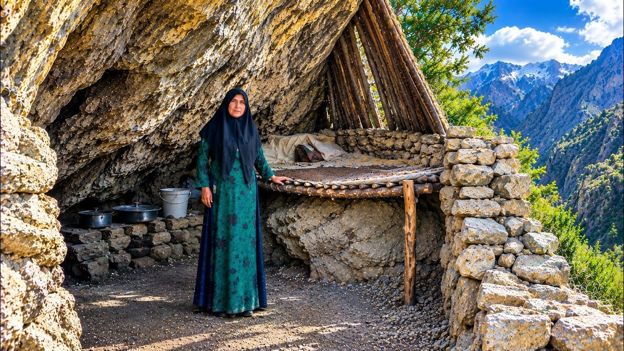 🔥 Survival in the cave! Reconstruction of a mountain cave in Iran | The harsh life of nomads