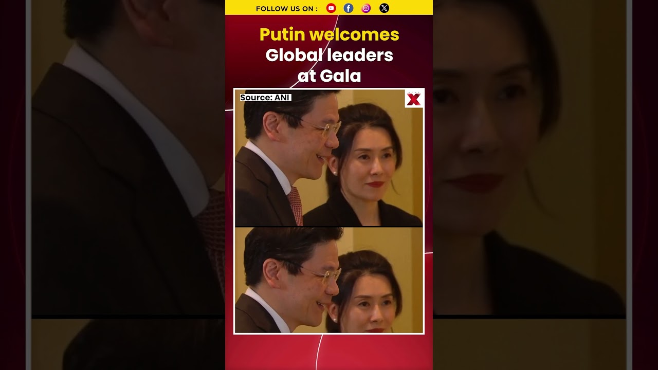 Putin Welcomes Global Leaders At Grand Gala Reception #putin #trending #shorts