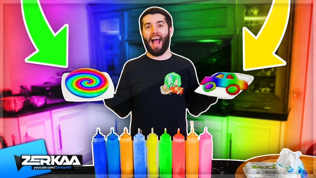 RAINBOW PANCAKE ART CHALLENGE!