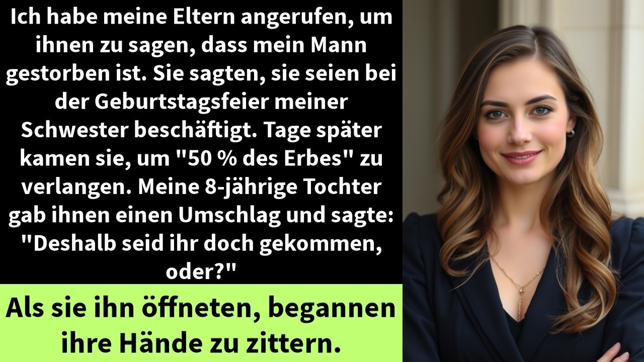 Ich habe meine Eltern angerufen, um ihnen zu sagen, dass mein Mann gestorben ist  Sie sagten,