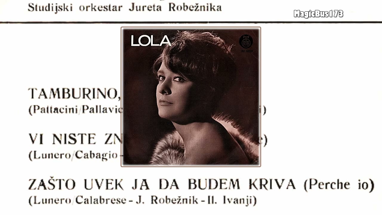 Lola Jovanović - Zašto uvek ja da budem kriva (Perche Io)