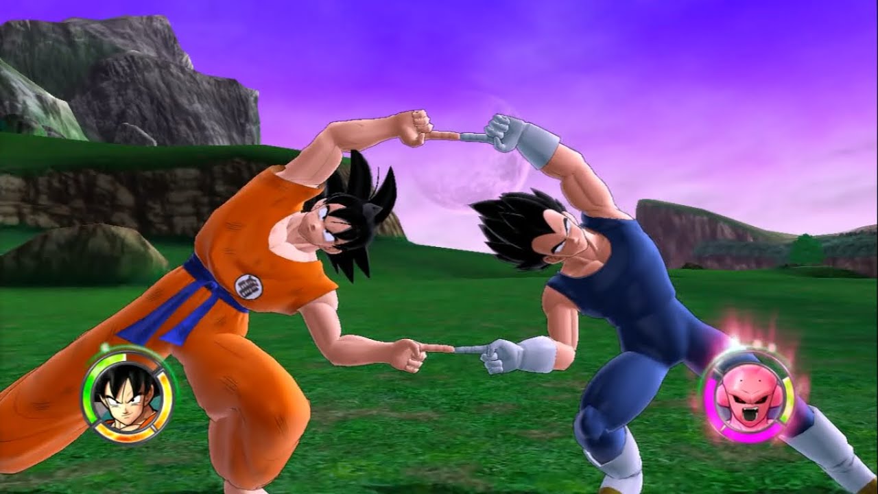 Dragon Ball Raging Blast 2 - Goku SSJ3 & Gogeta vs Kid Buu & Super Buu [720p 60 fps]