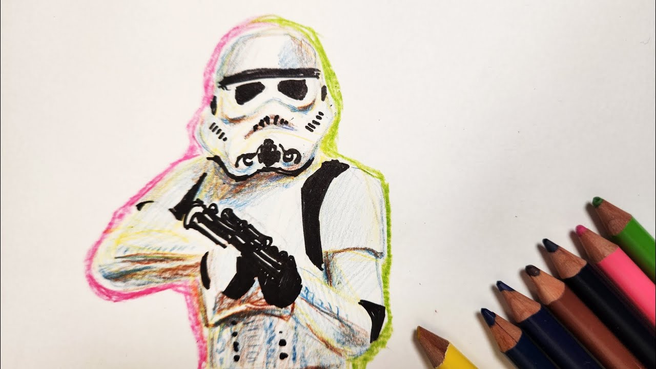 [Speed Paint] How to Draw a Stormtrooper Easy (Star Wars Art) 🎨
