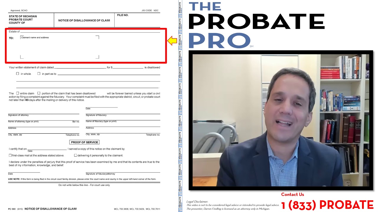 Notice of Disallowance of Claim #theprobatepro #probate #creditors #claims #Disallowance