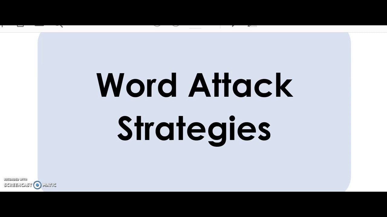 15 Word Attack Strategies
