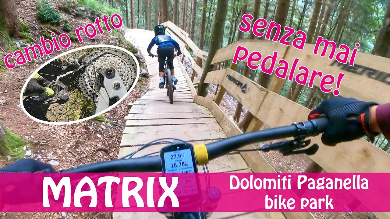 pump track di 2km senza mai pedalare (cambio rotto): MATRIX 2024 - Paganella bike park #mtb