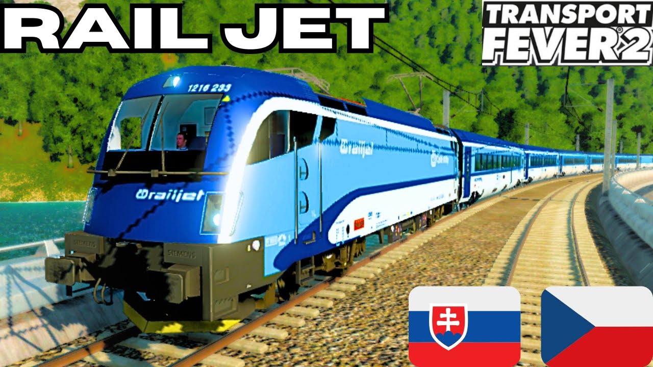 RAILJET v TRANSPORT FEVER 2😱?! Praha - Bratislava - Viedeň 🇨🇿🇸🇰🇦🇹