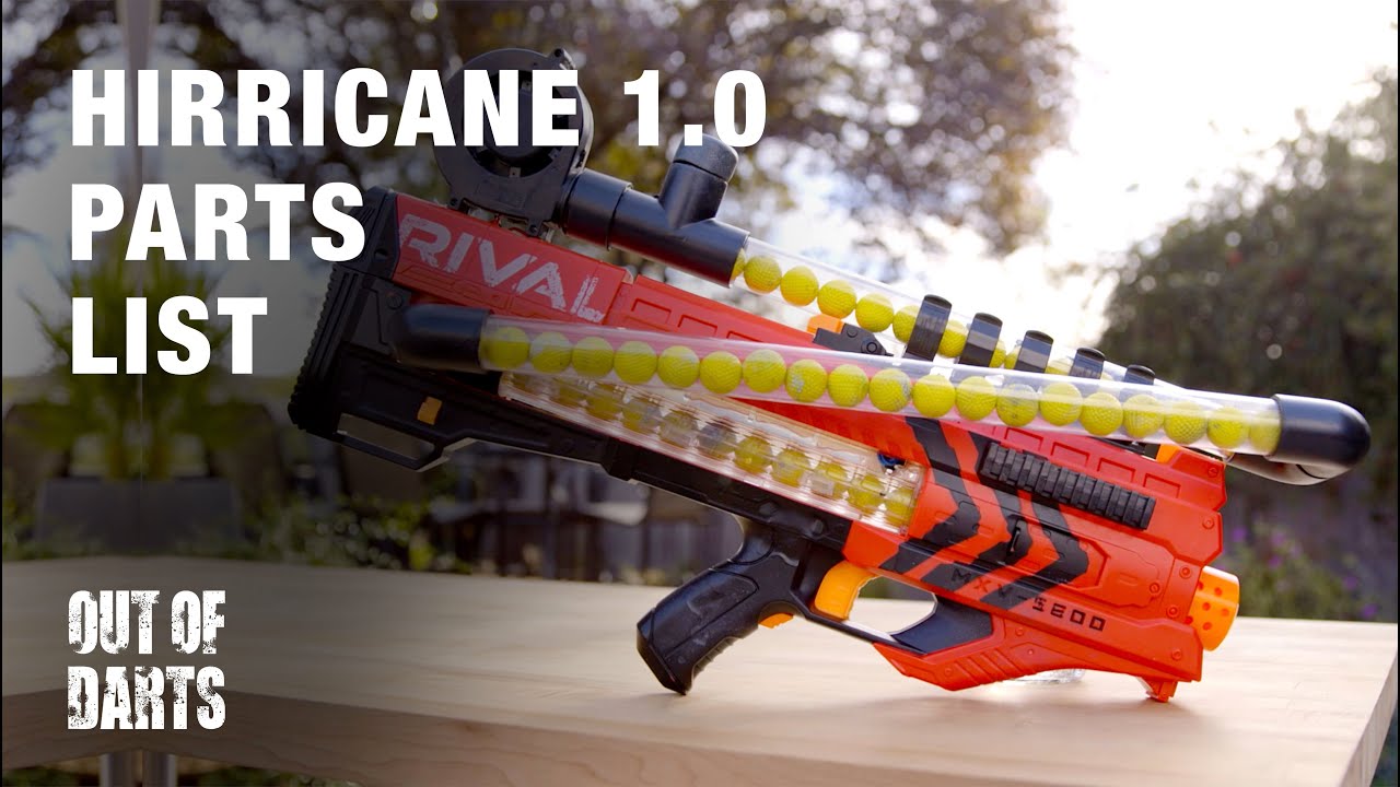 NERF MOD: Nerf Rival Zeus HIRricane 1.0 Parts List and Breakdown