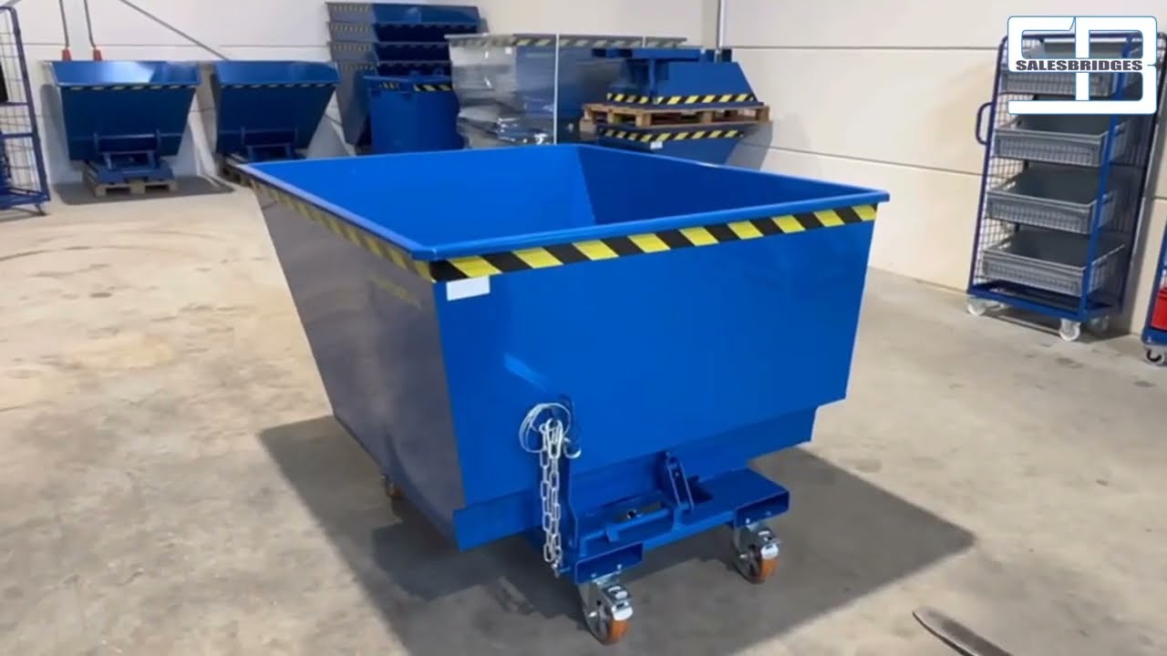 Skip Container for forklift SBTCUC series Tilting bucket Kiepbak heftruck Kantelbak Salesbridges BV