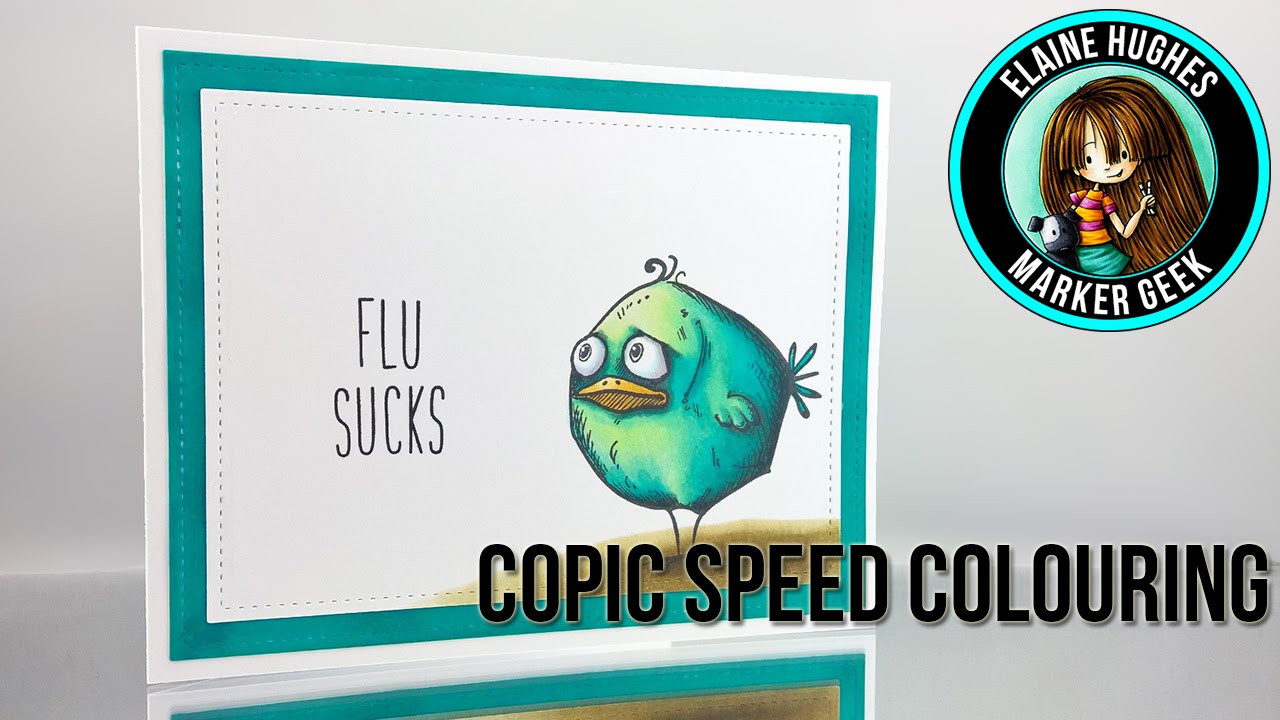 Copic Colouring: Stampers Anonymous Tim Holtz Bird Crazy (speed colouring)