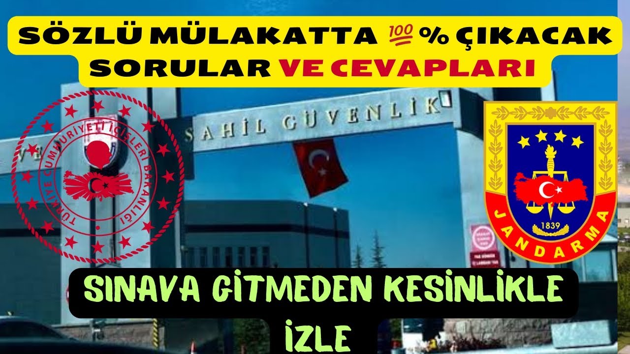 SÖZLÜ MÜLAKKATA ÇIKACAK SORULAR VE CEVAPLARI JANDARMA UZMAN ERBAŞ ÇAVUŞ ASTSUBAY #eğitim #atama
