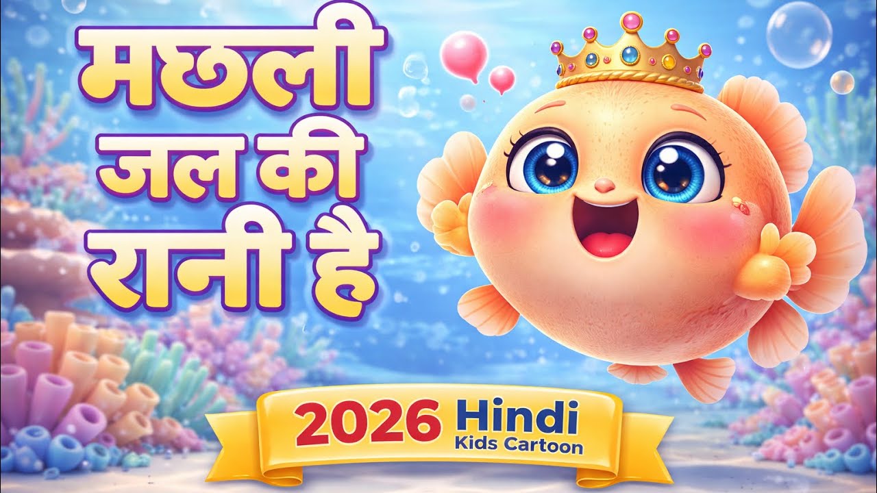 मछली जल की रानी है 🐟 | Machli Jal Ki Rani Hai | Hindi Nursery Rhymes | Latest Cartoon 2026