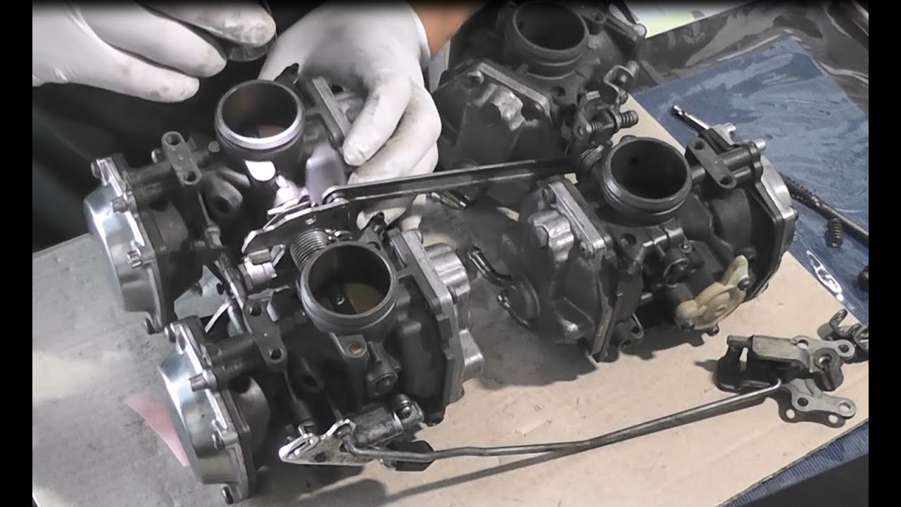V-max how to joint disassembled carburetors　キャブレターオーバーホール　連結編　carburetor　overhaul