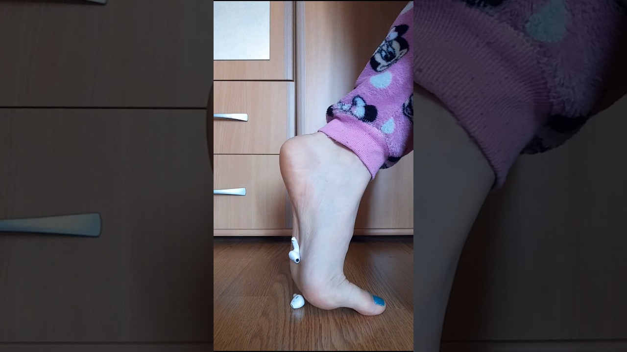 ASMR Crushing earbuds with my Feet 🦶🏻 #asmr #foot
