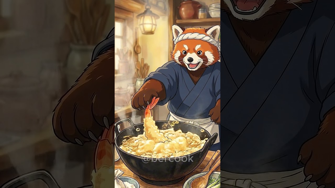 Deep Fried ASMR 🐼🍤 The Ultimate Tempura Crunch #shorts