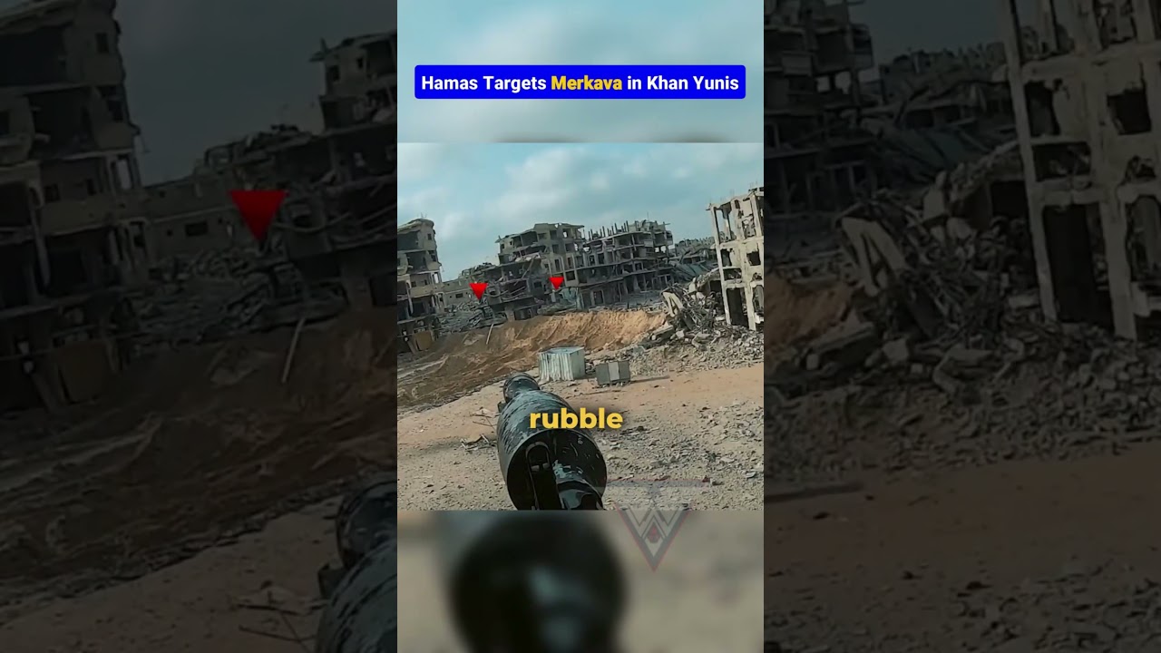 Merkava Tank Destroyed in Khan Yunis