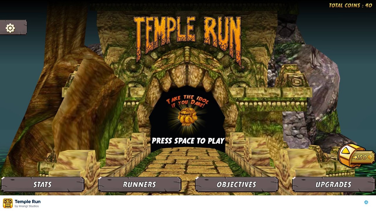 Temple Run online gameplay (with powerups)