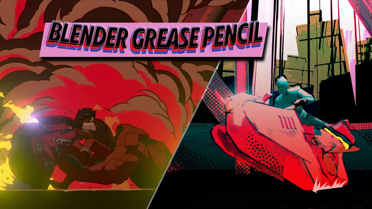 Мы смешали Акиру с Spider-Verse | Рабочие процессы Blender Grease Pencil