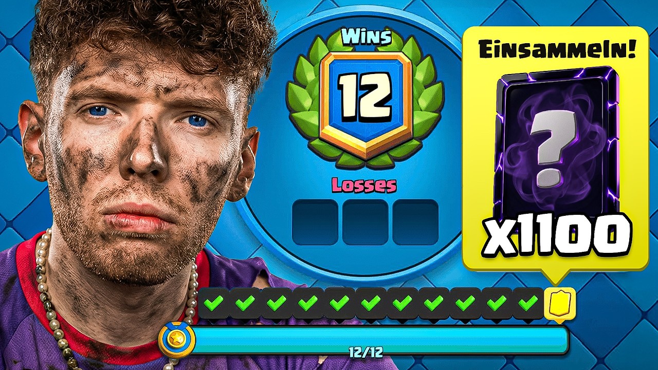😱🤯MEIN ERSTES MAL 12 SIEGE... (1100 Karten F2P Opening) | Clash Royale Deutsch