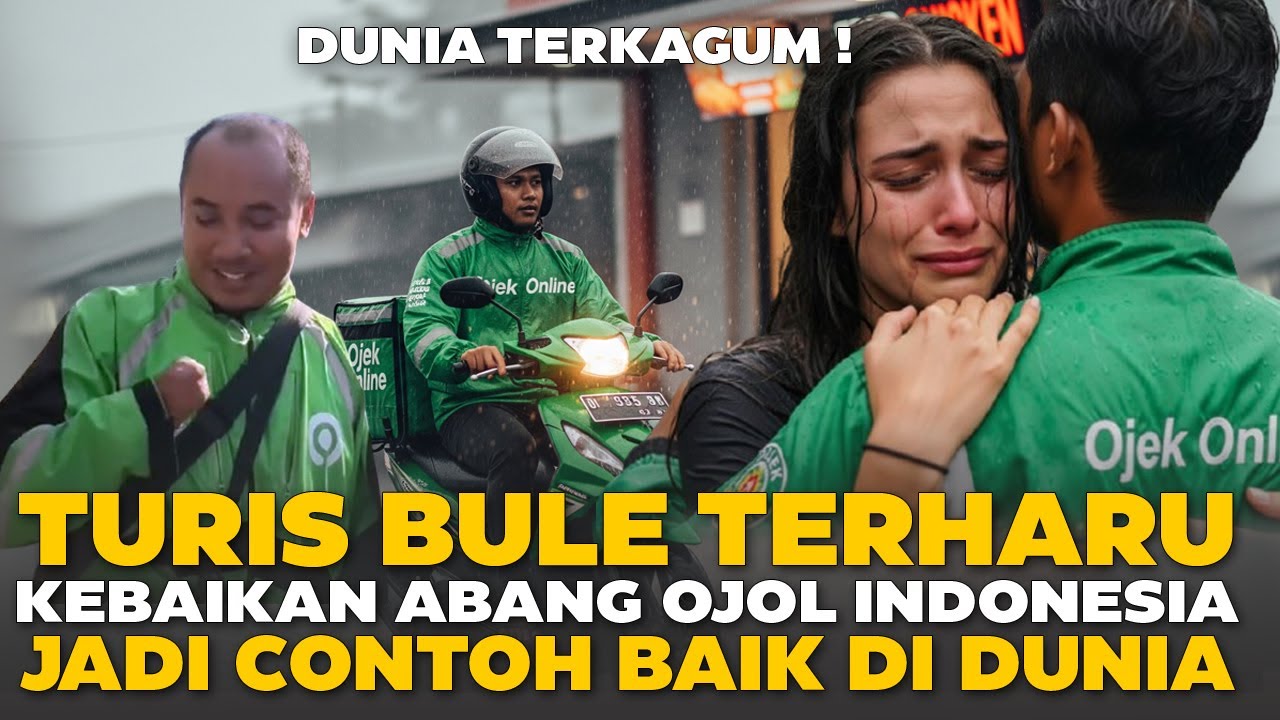 BULE INI NANGIS! Kebaikan HATI Abang Ojol Indonesia Bikin Turis Terharu - Sebarkan Pada Dunia
