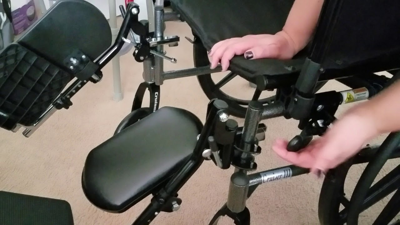How to:  Cruiser III wheelchair leg rests by Occupational Therapist