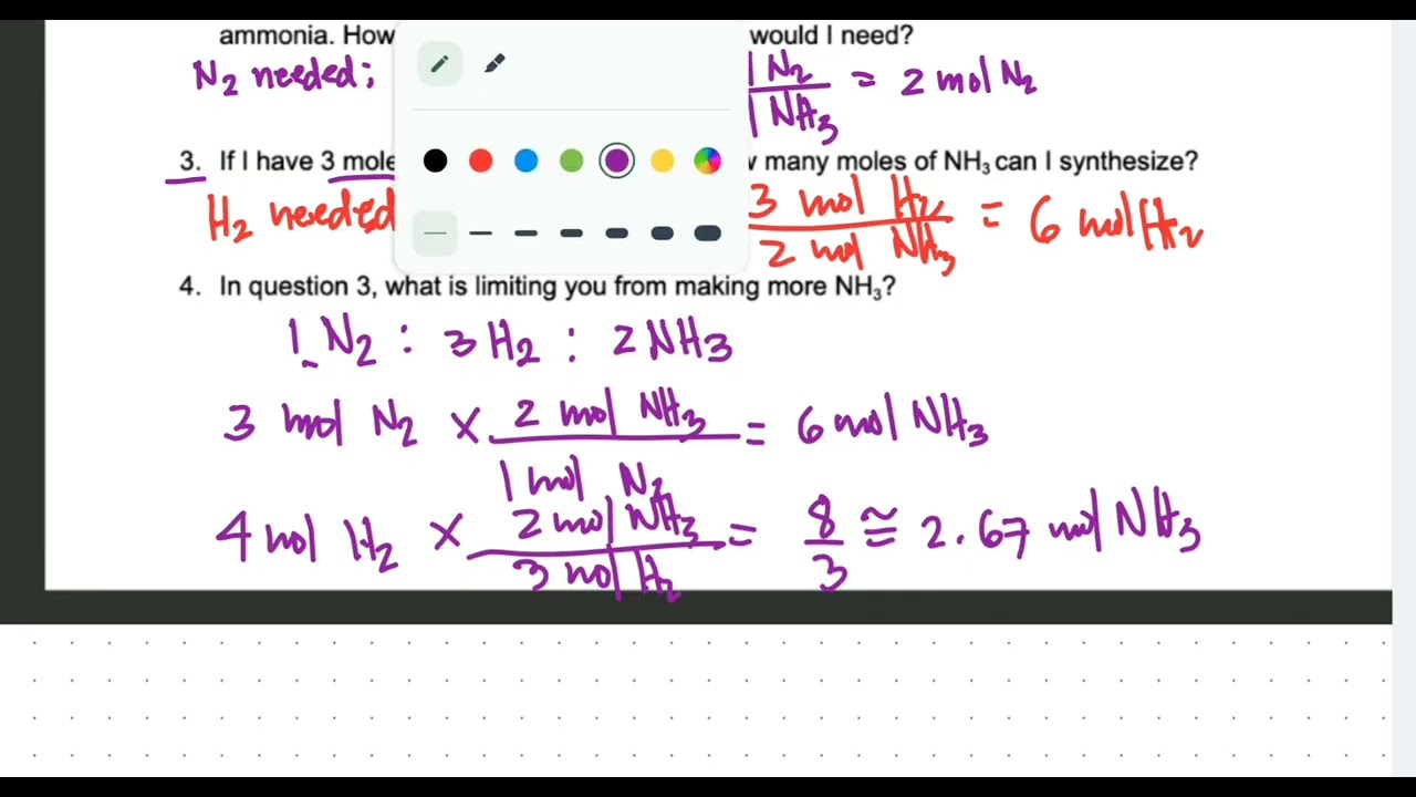 CHEMISTRY: (ACTUAL LESSON) STOICHIOMETRY, MOLE RATIO || Jane Maciejewski