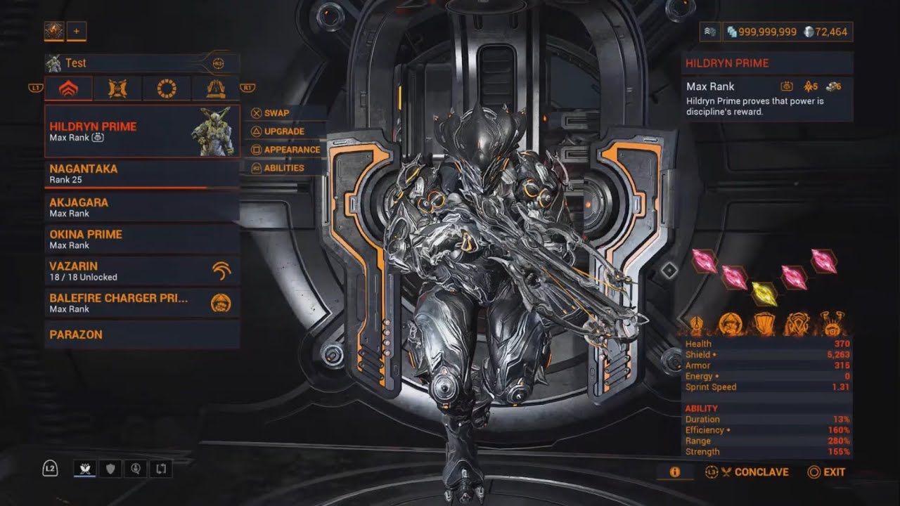 280% Range Hildryn Build for Defense Clearing - Warframe (Steel Path)