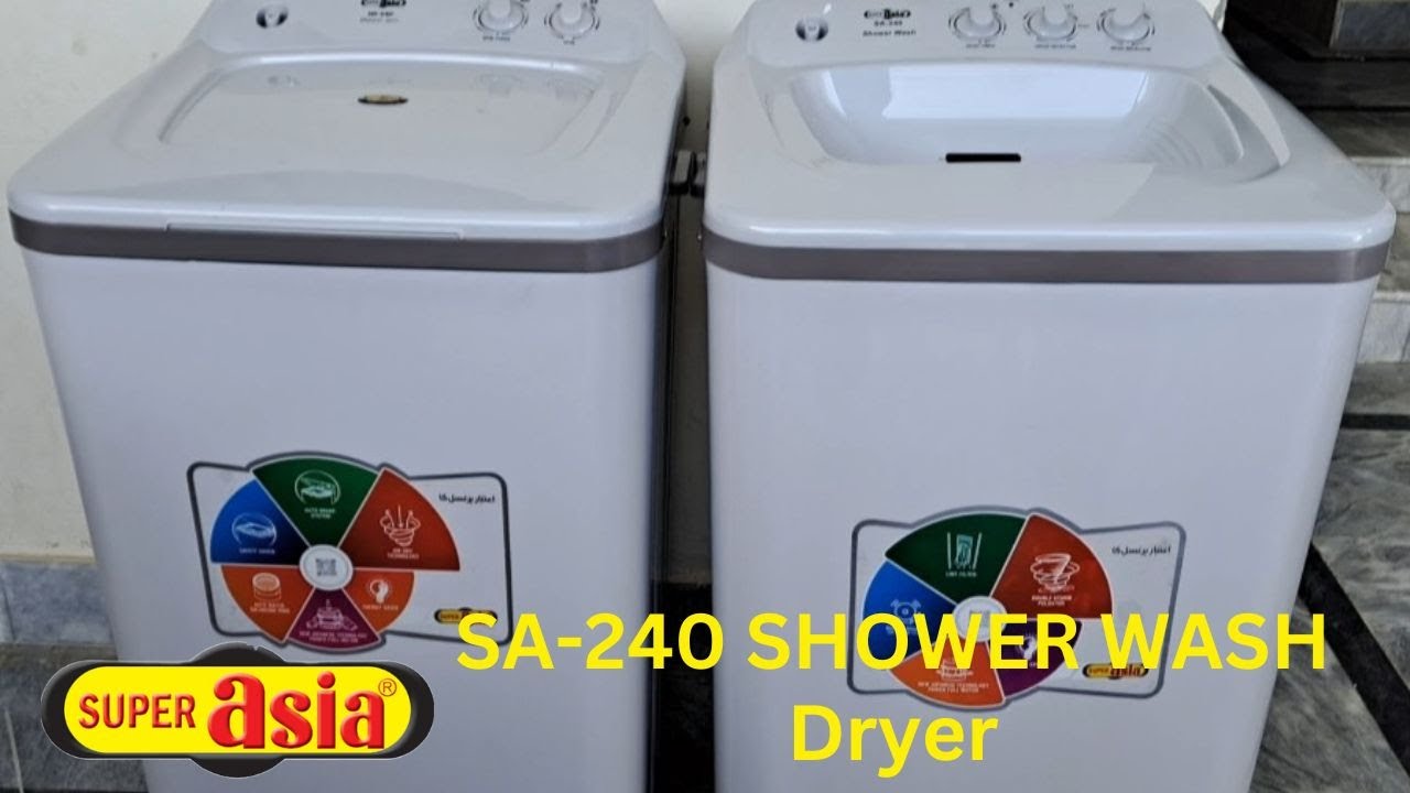 Super Asia washing machine price in pakistan | full review of SA-240 shower wash and dryer