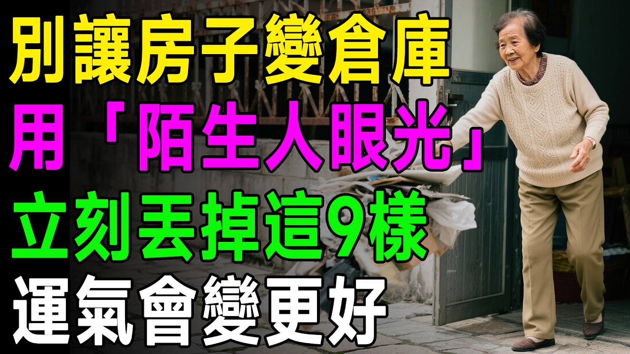 退休後，別讓房子變成倉庫！資深治療師：立刻用「陌生人眼光」檢查，丟掉這9樣東西，運氣會變好！ #運氣 #風水 #人生整理