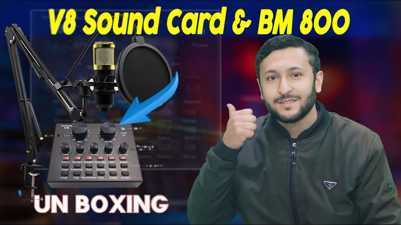 V8 Sound Card & BM 800 Mic Unboxing & Review || Ultimate Audio Setup ||