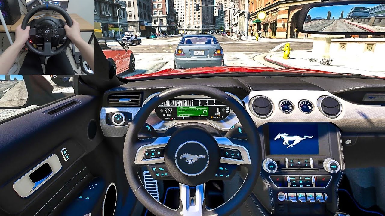 GTA 5 - 2018 Ford Mustang GT [Steering Wheel gameplay]