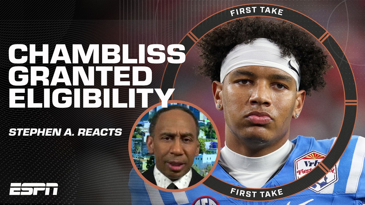 Trinidad Chambliss eligible to play for Ole Miss in 2026 🚨 'LET HIM PLAY!' - Stephen A. | First Take