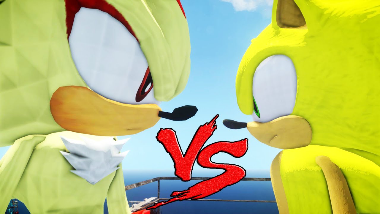 SUPER SONIC VS SUPER SHADOW - GREAT BATTLE